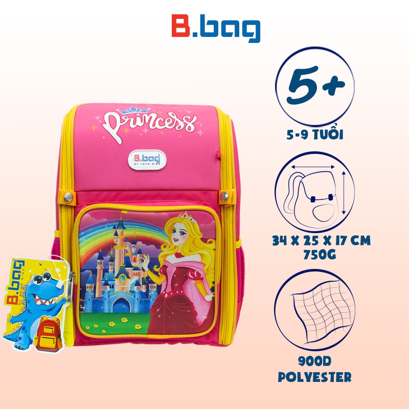 Balo b.bag chống gù adventure box-princess b-12-115 hồng - ảnh sản phẩm 1