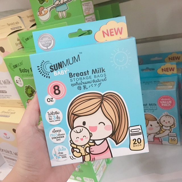 Túi trữ sữa SUNMUM 100ml và 250ml MẪU MỚI NHẤT