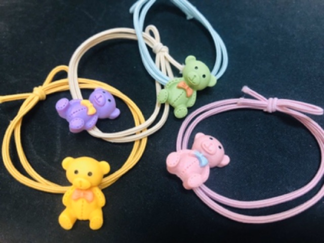 1 Dây Thun Cột Tóc Buộc Tóc Nữ Hình Gấu Ôm Nơ dễ thương