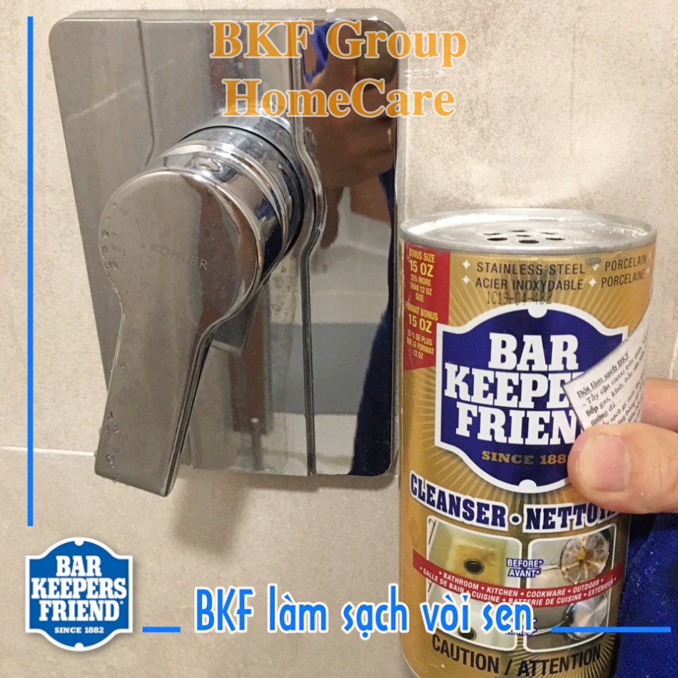 BKF làm sạch Vòi Sen Inox - Đánh bay rỉ sét - Tạo độ sáng bóng - USA - BKF 425g