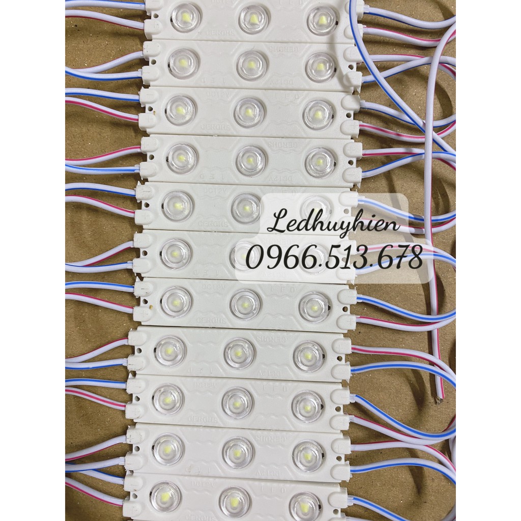 Led hắt 3 bóng 2835 kích thước 6011, 6012 (1.2W) điện áp 12V (Vỉ 20 Thanh) các màu