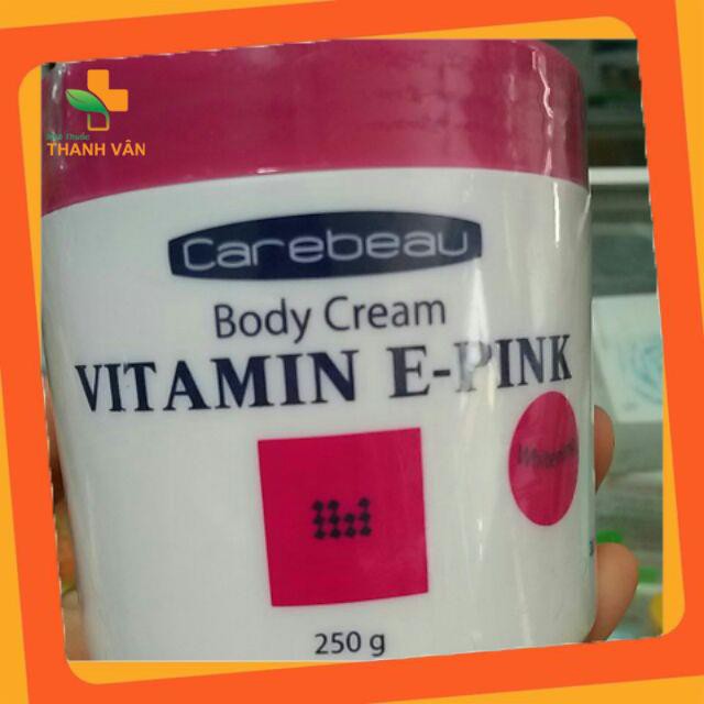 Kem dưỡng Vitamin E CAREBEAU Thái Lan 250g (Nắp hồng-Vitamin E Body Cream) Cao cấp