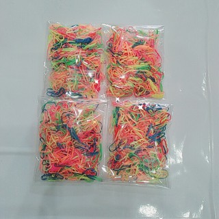 Combo 4 bịch thun nhỏ cột tóc cho bé gái đủ màu sắc -loại nhỏ màu đục
