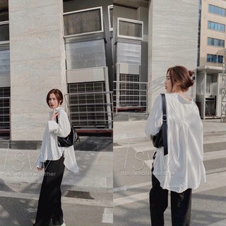 Somi oversize tay dài vạt bầu