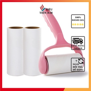 Cây lăn bụi quần áo + 3 lõi, cây lăn lông mèo (sợi vải, ghế Salon đa năng...)