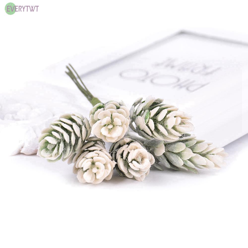 Nhánh 6 bông hoa nhân tạo trang trí nội thất