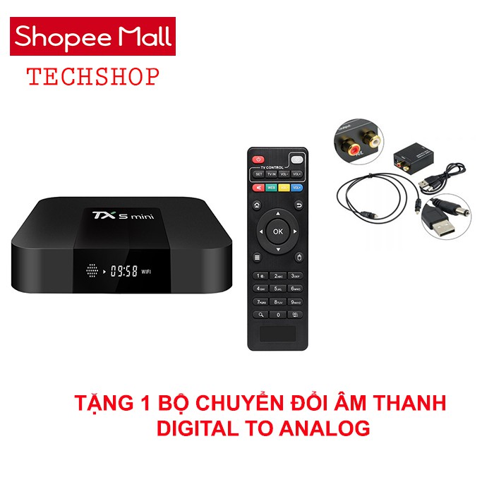 ANDROID TIVI BOX TX5 MINI - TẶNG BỘ CHUYỂN ĐỔI ÂM THANH