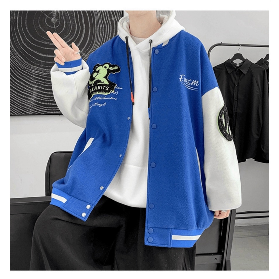 Áo Khoác Nỉ Nam Dây Khóa Kéo Kiểu Dáng Bomber Phong Cách Bóng Chày Hình In Sác Nét Form Rộng Mặc Thoáng Mát [NEW UNISEX]