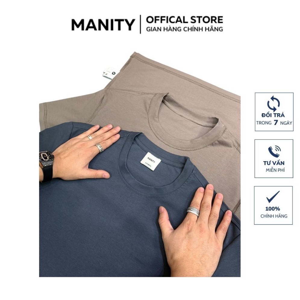 Áo thun nam cổ tròn, áo phông nam 6 màu cao cấp co giãn 4 chiều MANITY - APM002 - Hàng nhập khẩu