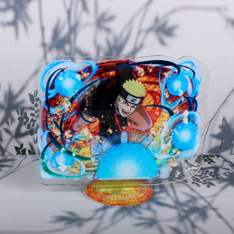 Mô hình nhân vật Naruto Uchiha Sasuke bằng acrylic trong suốt để bàn trang trí độc đáo