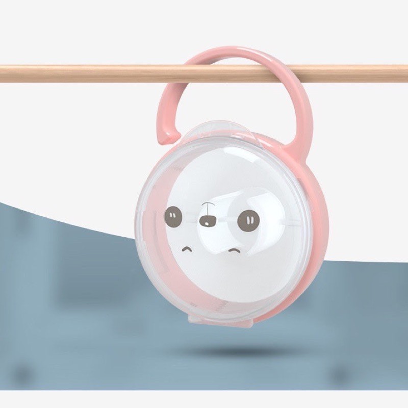 Hộp Đựng Ti Giả/Núm Ti Bảo Vệ An Toàn, Tiện Lợi Trong Suốt Có Móc treo - Little Tiger