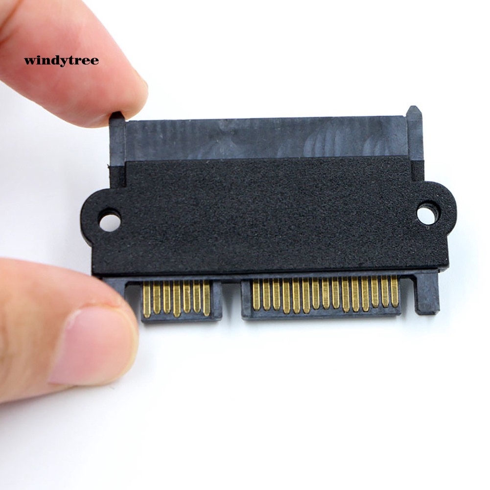 SFF-8482 SAS 22 Pin to 7+15 Pin SATA Male HDD Hard Drive Adapter 90 Degree Angle