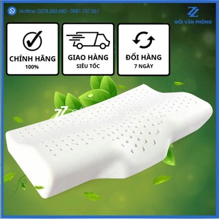 BẢO HÀNH 10 NĂM - Gối Ngủ Cao Su Thiên Nhiên Hàng Cao Cấp, Siêu Êm Ái, Giúp Ngủ Ngon LDH04, Tặng kèm vỏ thay thế