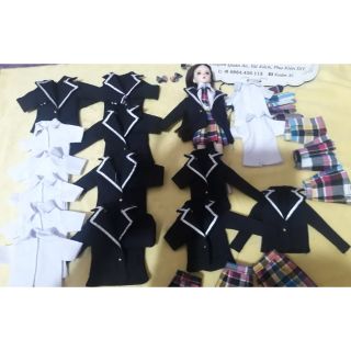 Đồng phục học sinh cho búp bê barbie và các loại búp bê khác...