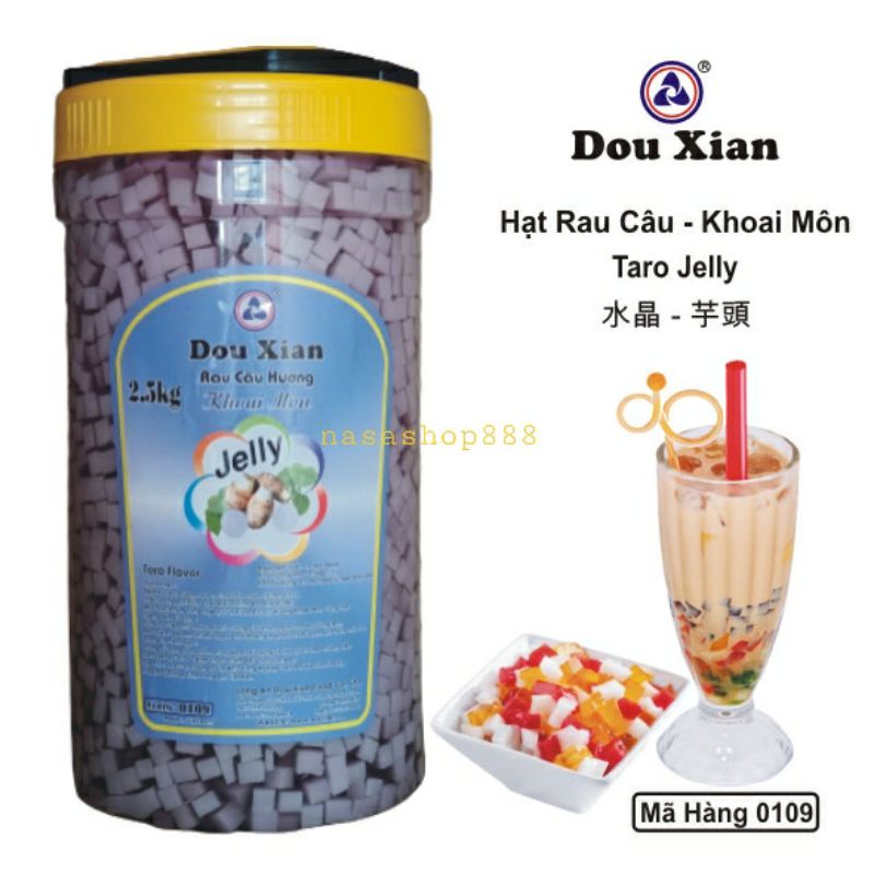 Hũ 2.5kg hạt rau câu khoai môn|trà xanh|socola