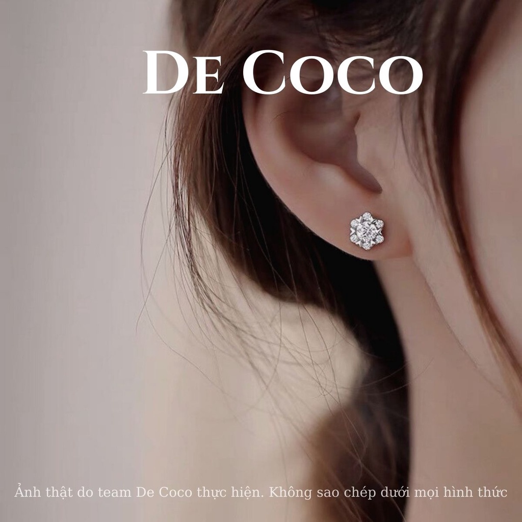 Khuyên tai nữ De Coco Lucy hình bông hoa trái tim