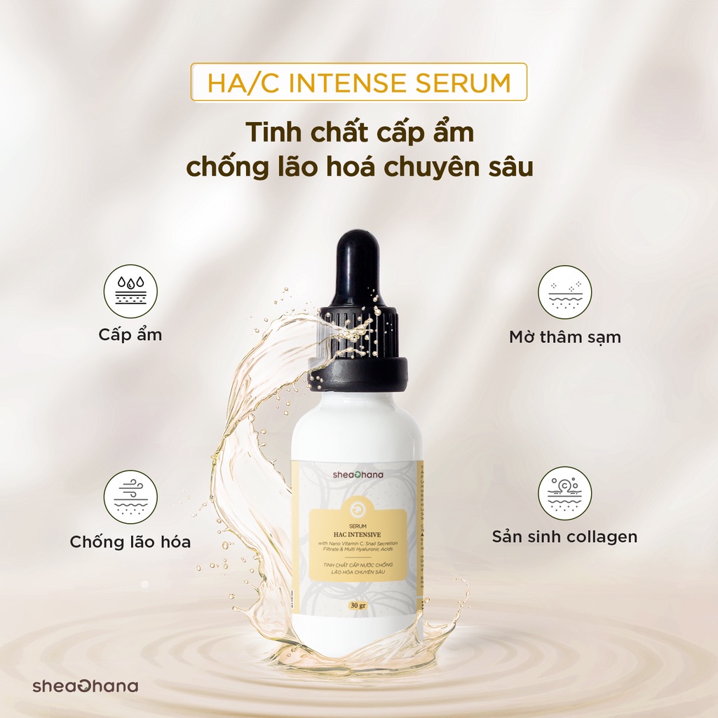 Tinh chất cấp ẩm sâu chống lão hóa SheaGhana với Hyaluronic Acid và Vitamin C 30g