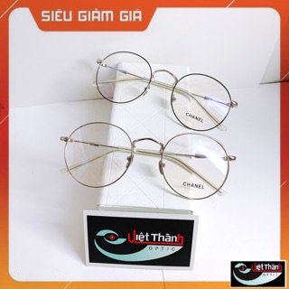 Gọng kính kim loại kính tròn phom vừa lắp được mắt cận thị