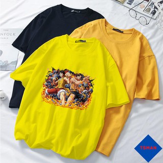 Áo thun Unisex - Luffy cùng ACE Cotton Thun