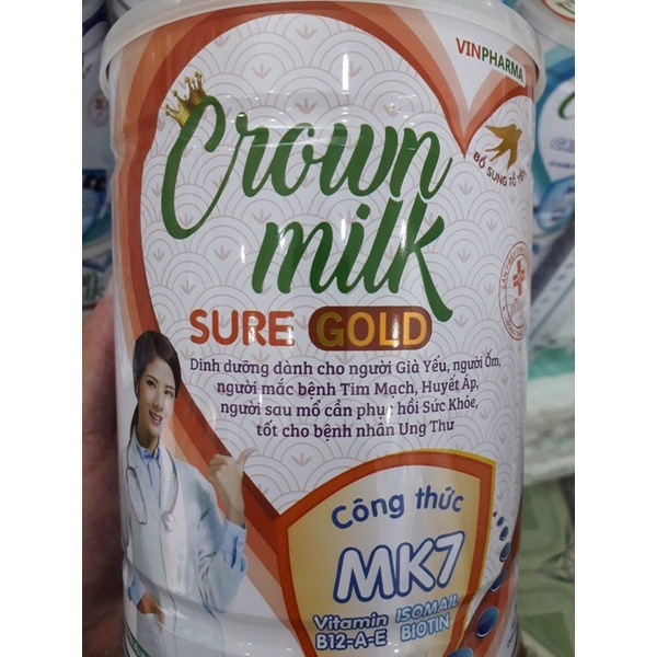 Sữa Bột Dinh Dưỡng Cho Người Trưởng Thành CROWN MILK SURE