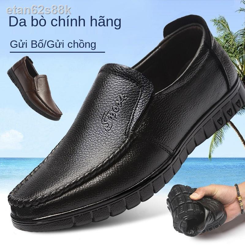 Giày da nam da thường Giày da nam cho người trung niên và cao tuổi giày da nam mùa hè