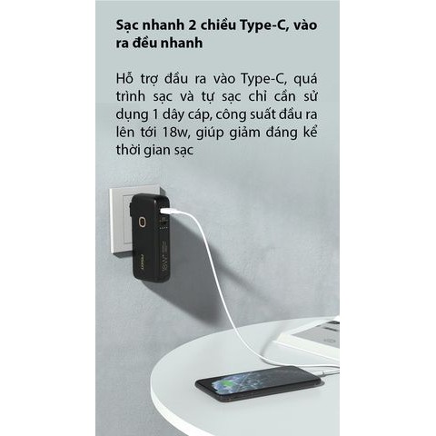 Pin sạc dự phòng PISEN-982 sạc nhanh 18w 10.000mAh PD QC3.0 chính hãng