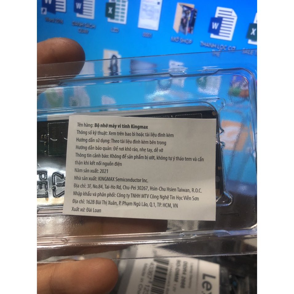 Ram DDR4 Laptop 4gb bus 2400/2666 KINGMAX  ,Ram Mới Chính Hãng VIỄN SƠN , bảo hành 3 năm, 1 Đổi 1