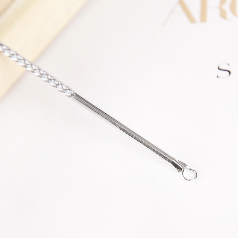Cây lấy mụn 2 đầu 8cm - thép không gỉ - đầu bọc vệ sinh