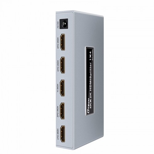 Thiết bị chia cổng HDMI từ 1 ra 4 DTECH DT-7144A hỗ trợ video 2K/4K/3D (Đen)