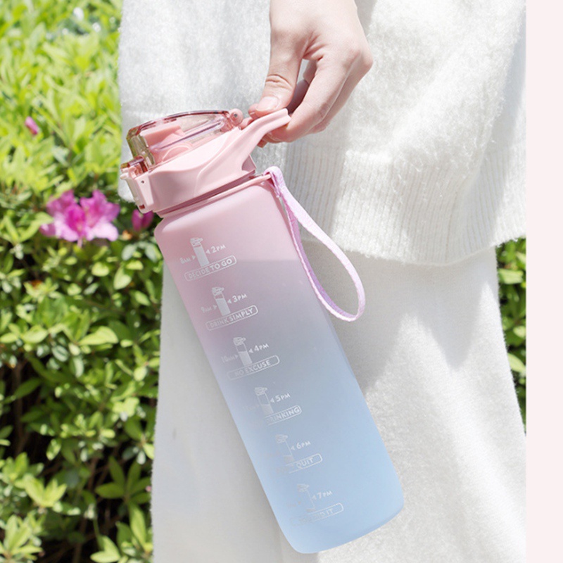 Bình Đựng Nước 1000ML Thiết Kế Nhỏ Gọn Màu Gradient 1 Lít
