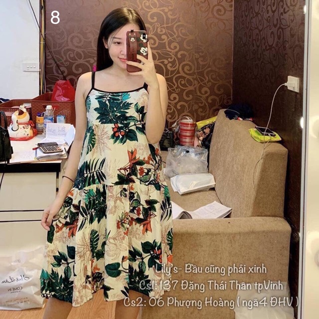 Váy lanh thổ cẩm Quảng Châu chất đẹp