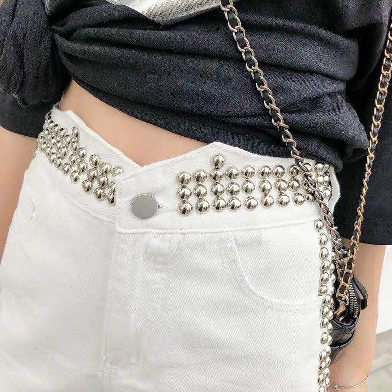 Quần short jean nữ trắng [cao cấp] mùa hè 2021