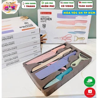 Bộ dao lúa mạch 6 món kháng khuẩn - hàng có hộp