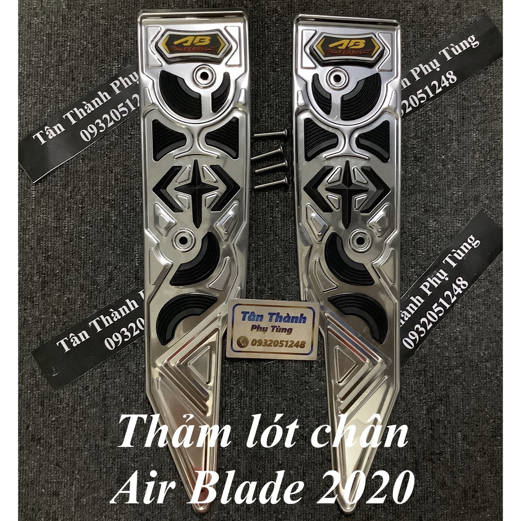 Thảm lót chân Air Blade 2020 Inox kèm ốc