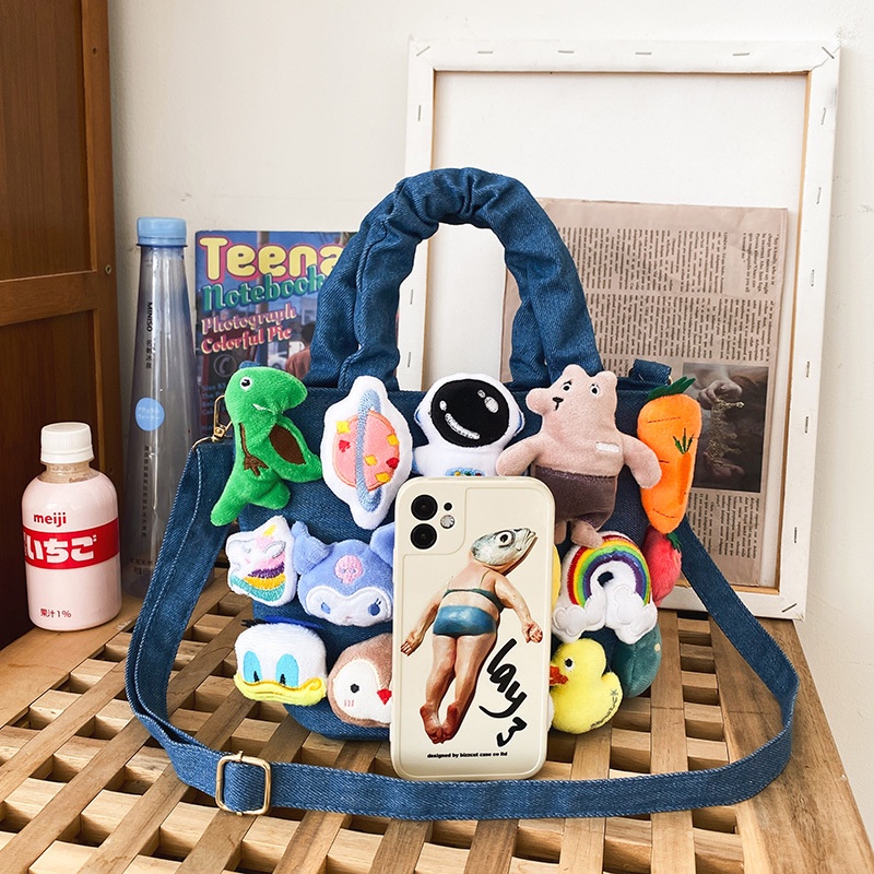 Túi đeo vai YADOU trang trí mặt cười hoạt hình xinh xắn dành cho nữ