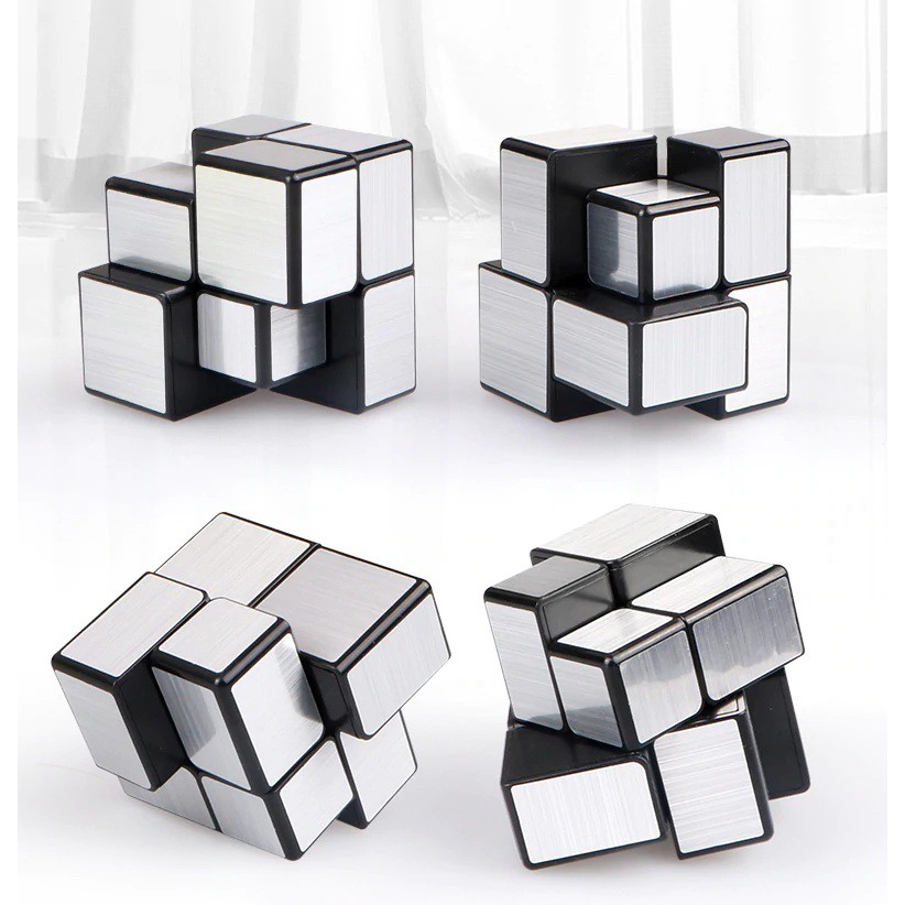 Rubik Qiyi 2x2 Gương Mirror Bạc - rubik lập phương đồ chơi phát triển trí tuệ