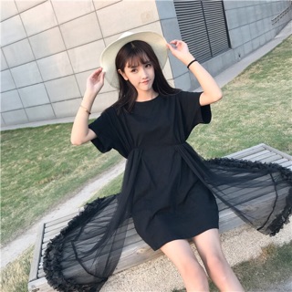 Váy phối lưới ulzzang