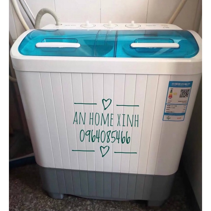 Máy giặt mini 2 lồng AUX giặt 8kg quần áo - Máy giặt mini 2 lồng phù hợp với không gian nhỏ gia đình, sinh viên AN HOME