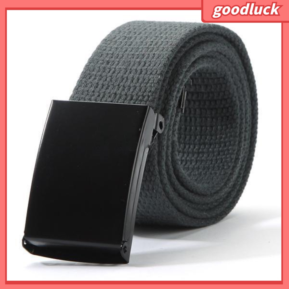 Đai lưng canvas bản rộng màu trơn cho nam/ nữ