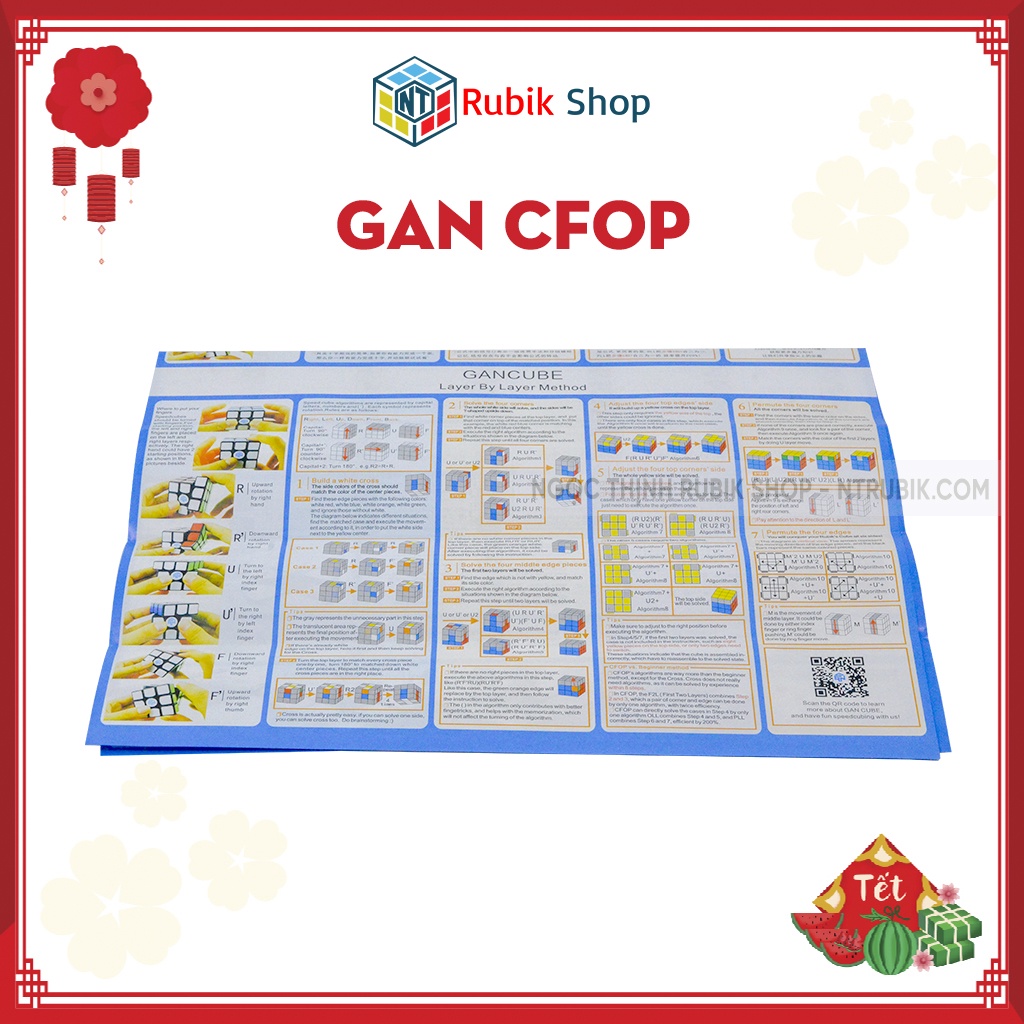 GAN's CFOP - Công thức nâng cao khối Rubik 3x3 Cross F2L OLL PLL - Đồ chơi trong phòng | BiBiOne.vn