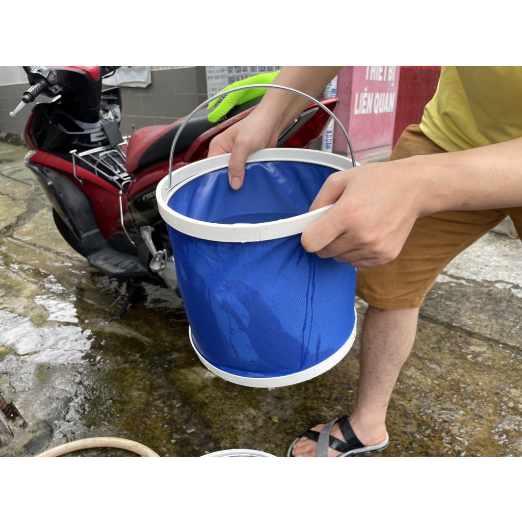 Thùng Chứa Nước Gấp Gọn Dùng Rửa Xe ,Xô Câu Cá, Đựng Đồ 9 lít 13 lít