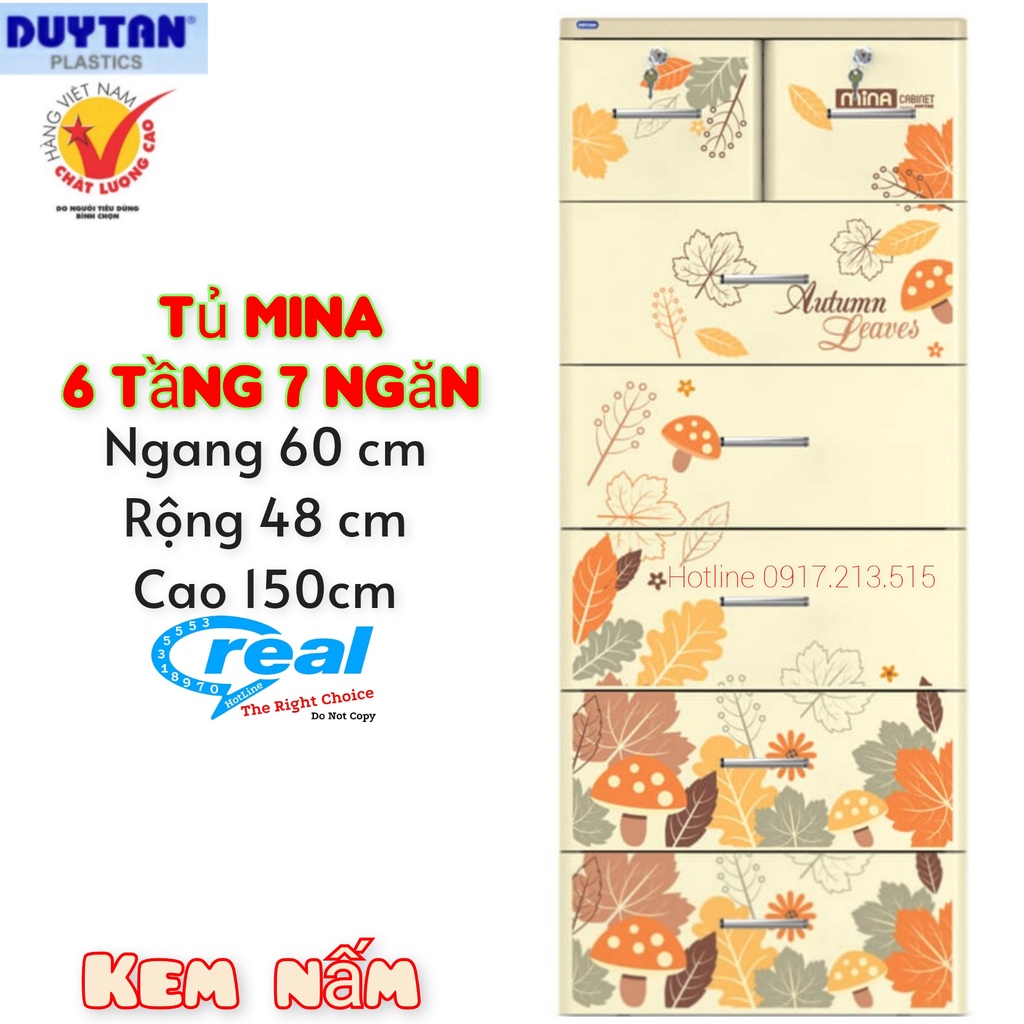 Tủ nhựa duy tân 6 Tầng- 7 Ngăn