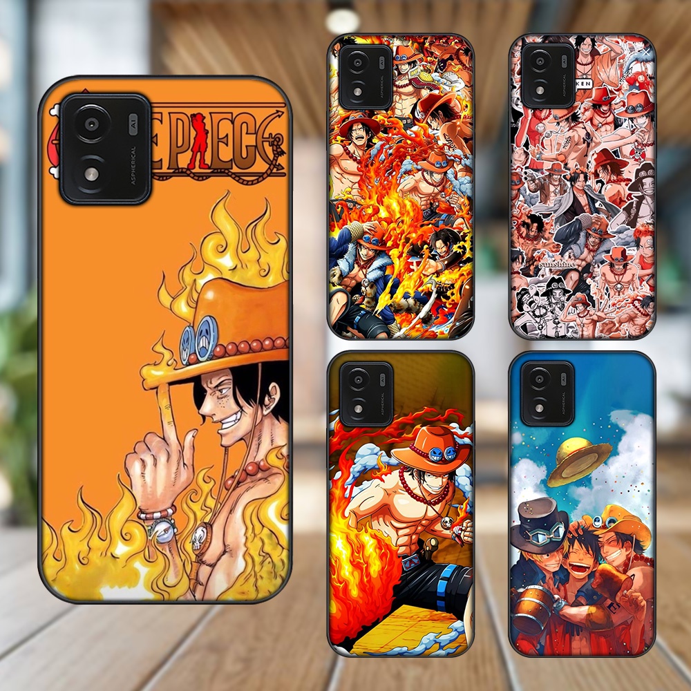 Ốp lưng Vivo Y01 viền đen in hình Ace One Piece