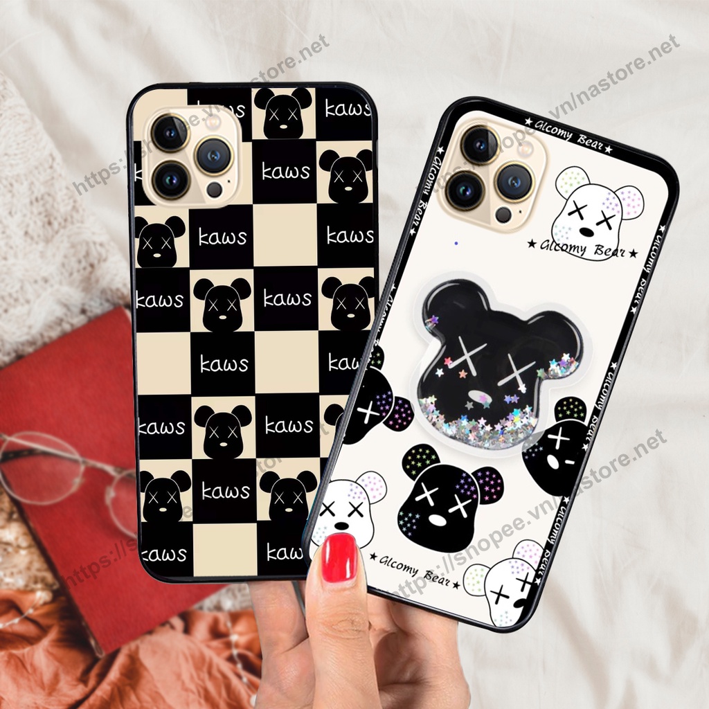 Ốp lưng Iphone 13-IPHONE 13 PRO-IPHONE 13 PRO MAX trái tim họa tiết caro, mikey họa tiết beabrick kaws cute