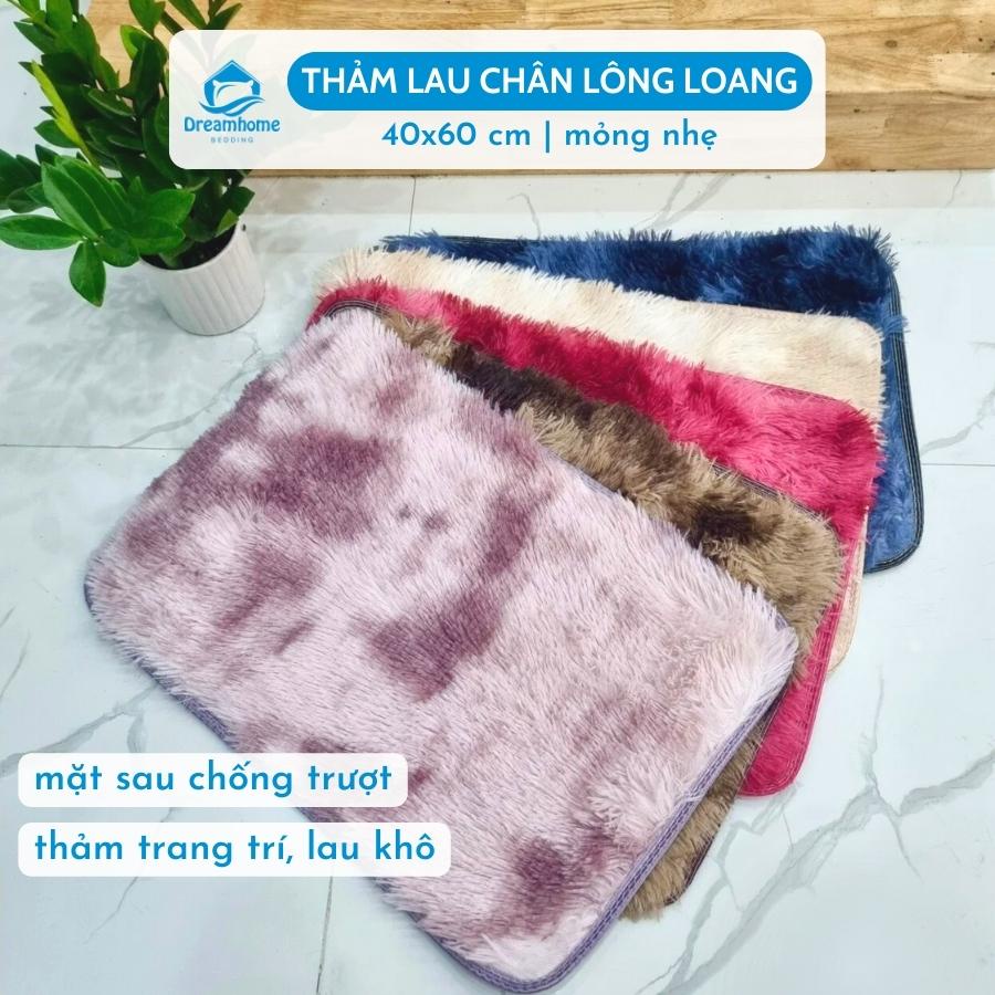 Thảm chùi chân lông loang 40x60 lau chân trải sàn thấm hút nước chống trơn trượt Dreamhome