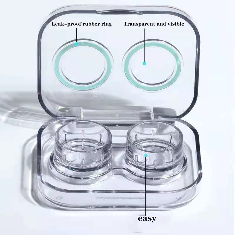 Hộp đựng kính áp tròng mini trong suốt phong cách mới tiện lợi dành cho nam và nữ