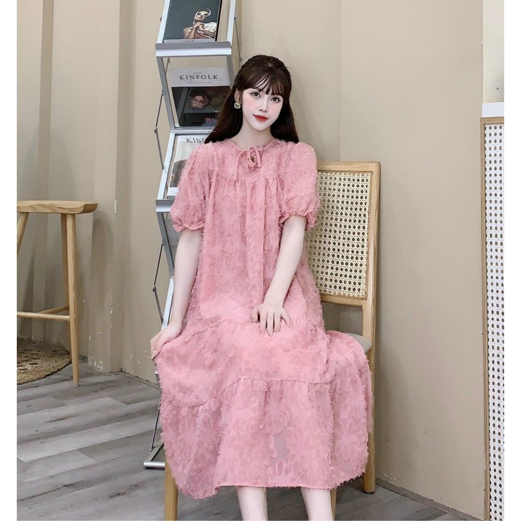 Đầm Bầu Váy Bầu Thiết Kế Dáng Xuông Vải Lông Cao Cấp Đi Chơi Dự Tiệc Sang Trọng M605 Mom and Baby