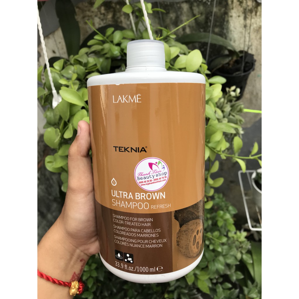 Dầu gội cho tóc nhuộm nâu Lakme Teknia Ultra Brown Shampoo Refresh 1000ml