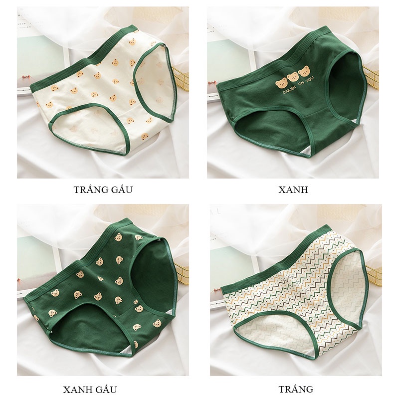 Quần lót nữ kháng khuẩn mềm mại Cotton hình gấu dễ thương LAVENUSA QL37