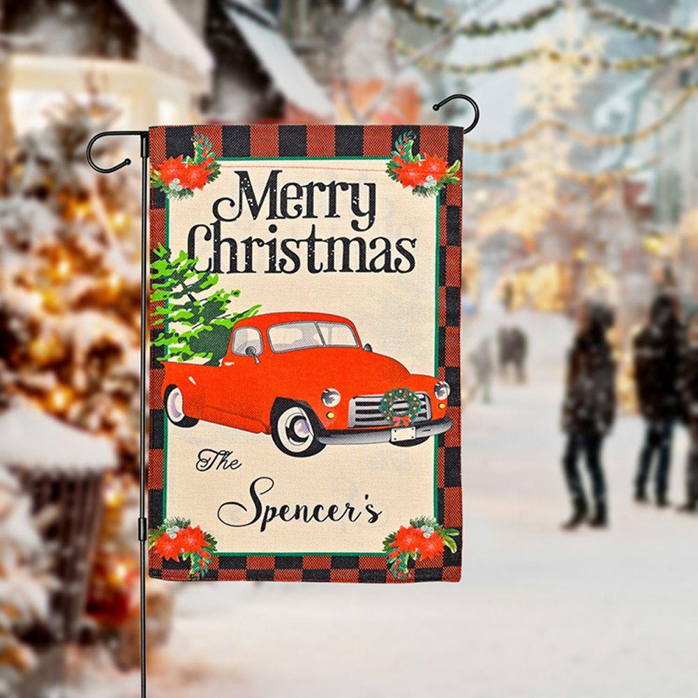 Cờ Treo Hai Mặt Hình Người Tuyết Và Người Tuyết Dùng Trang Trí Khu Vườn Ngày Giáng Sinh